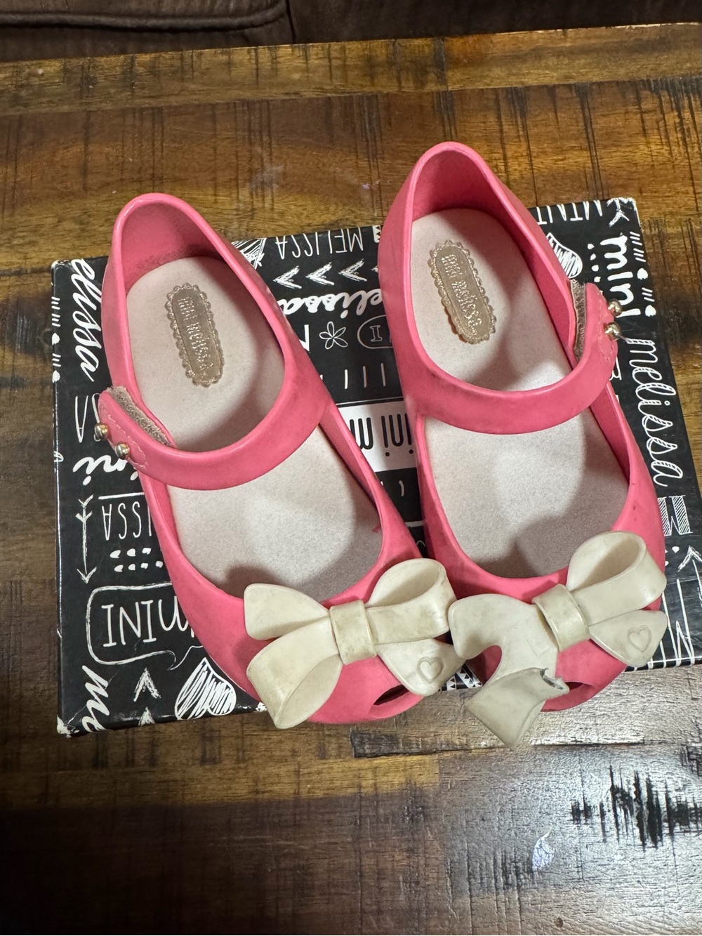 Mini Melissa Pink Bow White